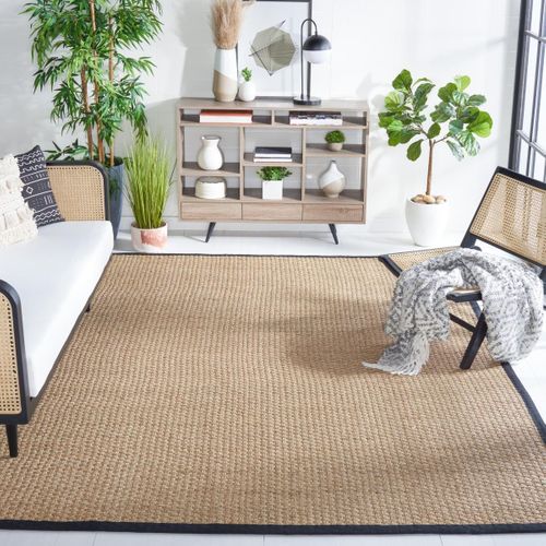Tapis Natural Fiber 76 X 366 Cm Fibre Naturelle Roselyn Naturel/noir