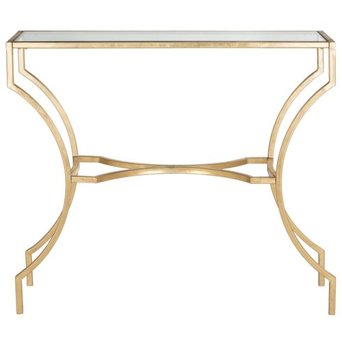 Console Pluma Or Fer/verre 102 X 30 X 91 Cm