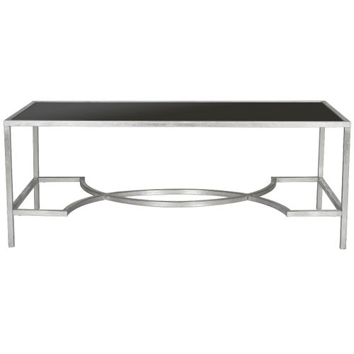 Tables Basses Gennie Noir Fer/verre 122 X 58 X 45 Cm
