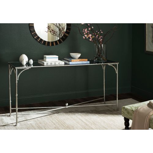 Consoles Vennie Noir Fer/verre 160 X 40 X 81 Cm