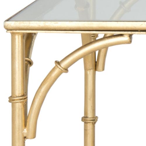 Tables Basses Zettie Doré Fer/verre 127 X 66 X 46 Cm