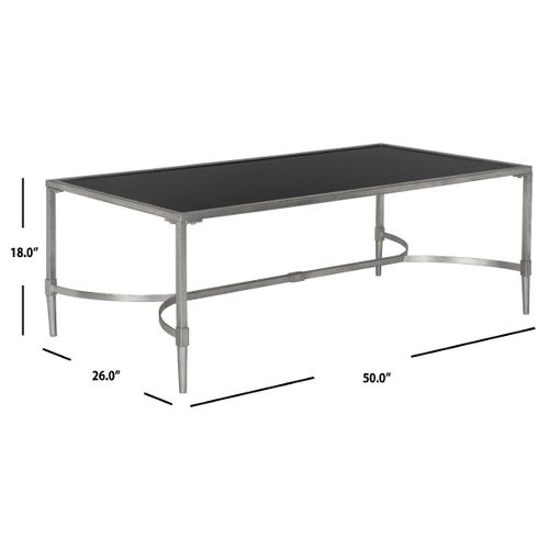 Tables Basses Ferne Noir Fer/verre 127 X 66 X 45 Cm
