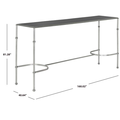 Consoles Maebelle Noir Fer/verre 160 X 40 X 81 Cm