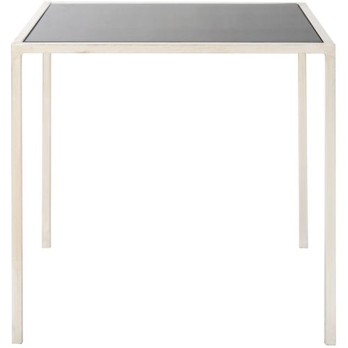 Table D'appoint Elberta Noir Fer/verre 46 X 46 X 46 Cm