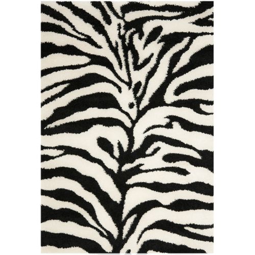 Tapis Floride Shag 274 X 366 Cm Shag Nottington Ivoire / Noir