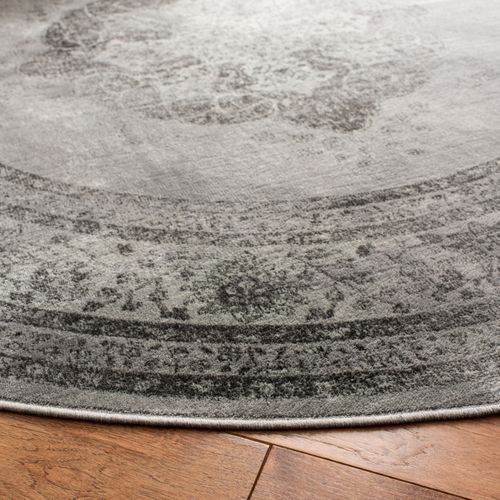 Tapis Vintage 183 X 183 Cm Traditionnel Chloe Gris