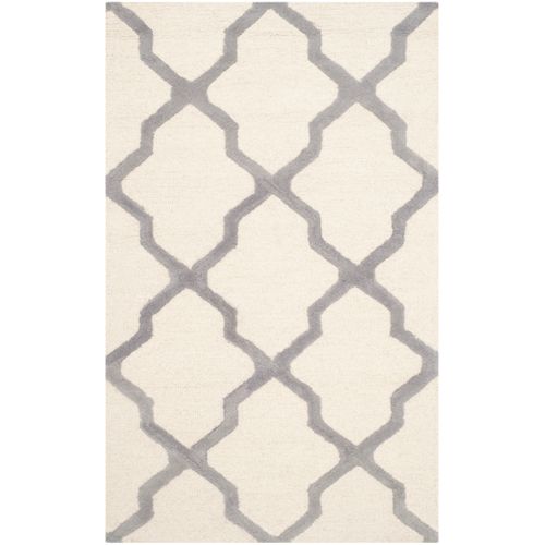 Tapis Cambridge 91 X 152 Cm Treillis Ava Gris