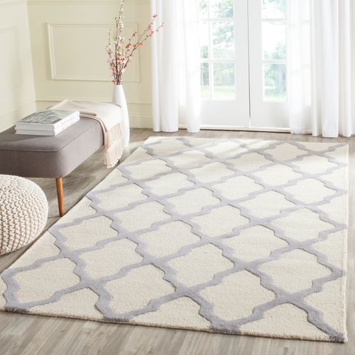 Tapis Cambridge 183 X 274 Cm Treillis Ava Gris
