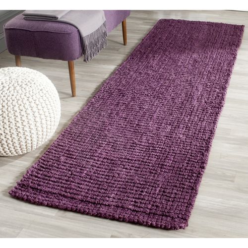 Tapis Fibre Naturelle 76 X 244 Cm Fibre Naturelle Sable Violet