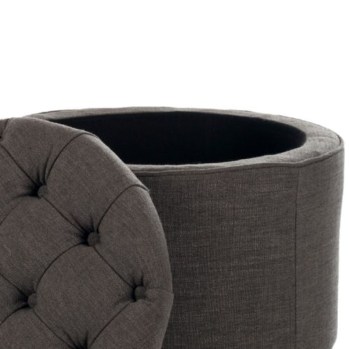 Pouf Patrica Gris Coton 52 X 52 X 49 Cm