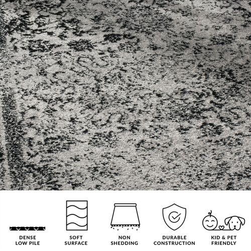 Tapis Adirondack 183 X 183 Cm Vintage Patiné Lucinda Gris / Bleu