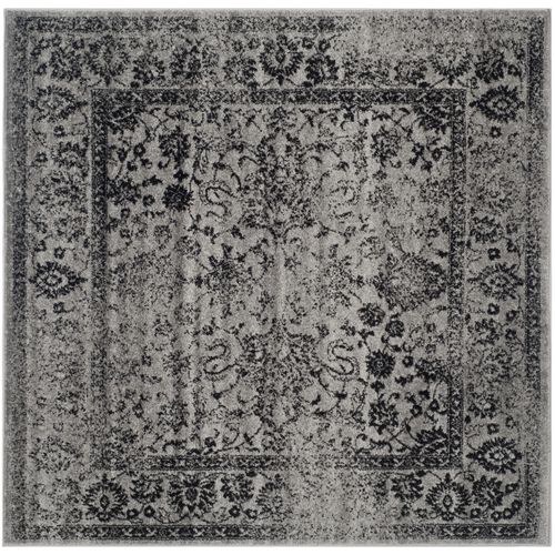 Tapis Adirondack 183 X 183 Cm Vintage Patiné Lucinda Gris / Bleu