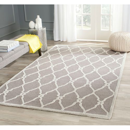 Tapis Cambridge 122 X 183 Cm Moderne Augusta Gris Foncé / Ivoire