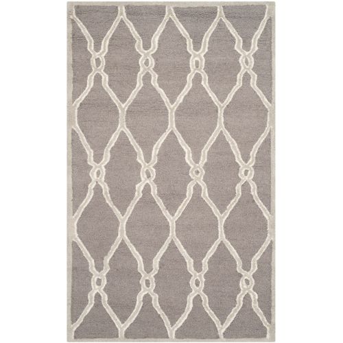 Tapis Cambridge 122 X 183 Cm Moderne Augusta Gris Foncé / Ivoire