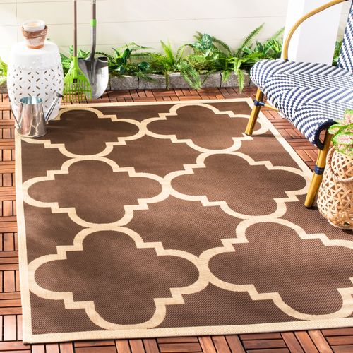 Tapis Cour 122 X 170 Cm Treillis Jojo Marron