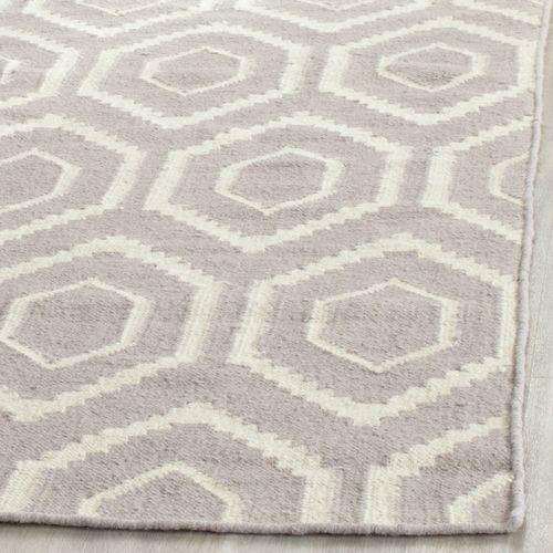 Tapis Dhurrie 76 X 122 Cm Contemporain Casablanca Gris