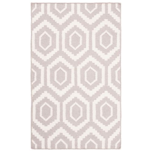 Tapis Dhurrie 76 X 122 Cm Contemporain Casablanca Gris