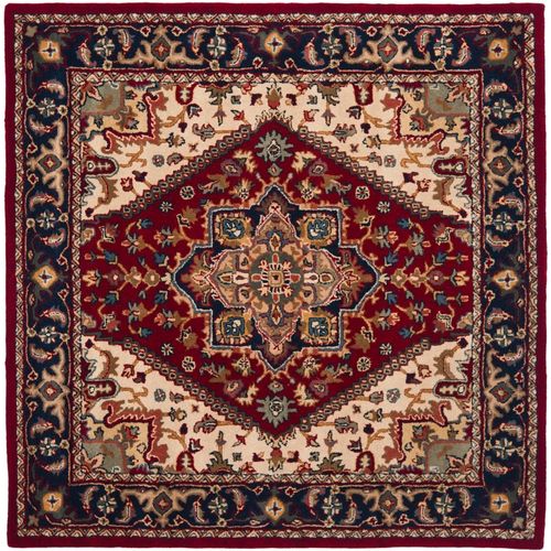 Tapis Heritage 122 X 122 Cm Traditionnel Juna Rouge