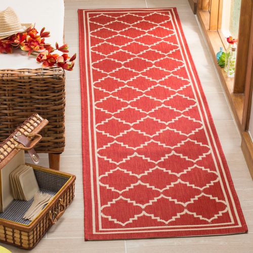 Tapis Cour 69 X 244 Cm Treillis Oriah Rouge