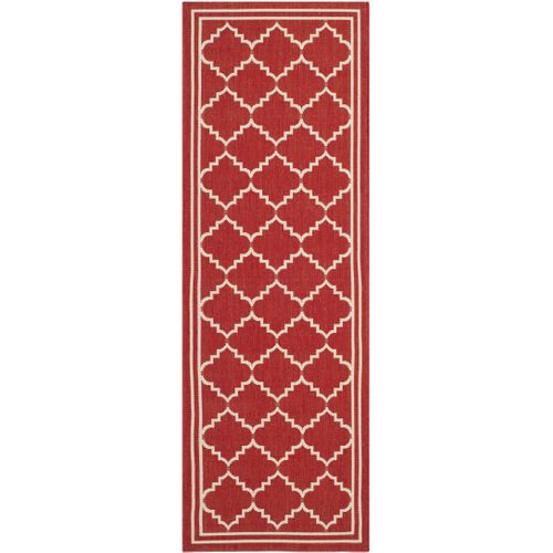 Tapis Cour 69 X 244 Cm Treillis Oriah Rouge