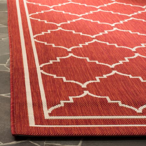 Tapis Cour 160 X 231 Cm Treillis Oriah Rouge