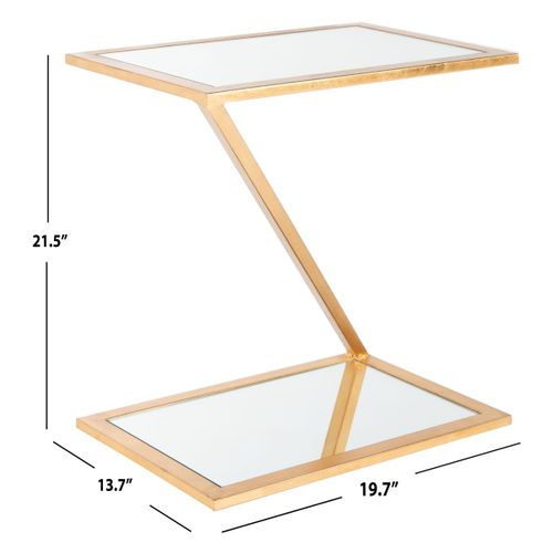 Table D'appoint Caro Or Le Fer 50 X 35 X 55 Cm