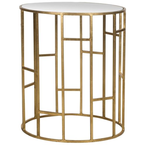 Table D'appoint Lockie Or Fer/miroir 44 X 44 X 53 Cm