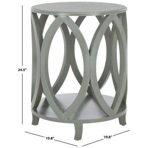 Table D'appoint Edra Gris Bois D'orme 50 X 50 X 62 Cm
