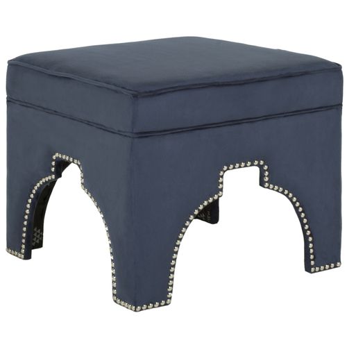 Pouf Thomasina Bleu Marine Contreplaque 54 X 54 X 45 Cm
