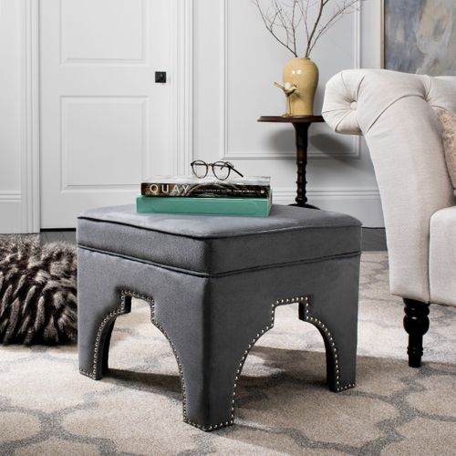 Pouf Thomasina Gris Contreplaque 54 X 54 X 45 Cm