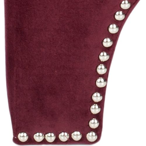 Pouf Thomasina Rouge Contreplaque 54 X 54 X 45 Cm