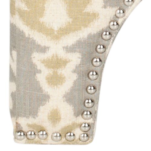 Pouf Thomasina Gris/blanc Contreplaque 54 X 54 X 45 Cm