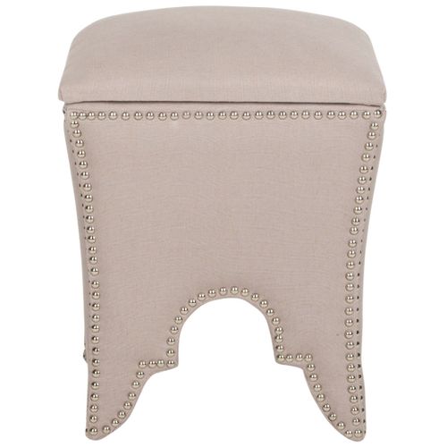 Pouf Paulette Neutre Bois Massif Mixte 41 X 41 X 54 Cm