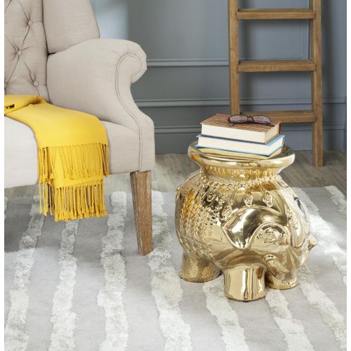 Tabouret De Jardin Lulu Or Ceramique 50 X 36 X 42 Cm