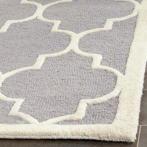 Tapis Cambridge 122 X 183 Cm Treillis Sky Gris