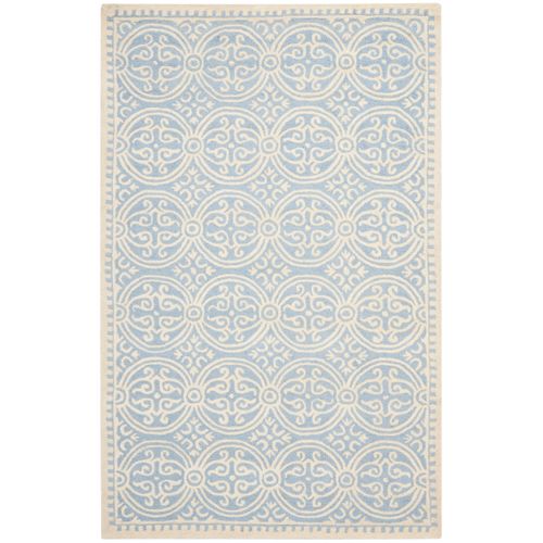 Tapis Cambridge 183 X 274 Cm Médaillon Roby Bleu