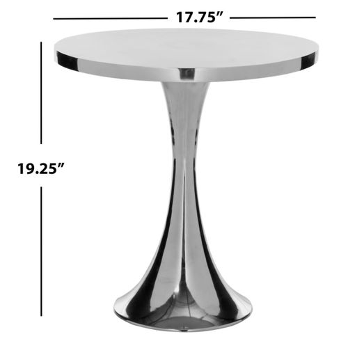 Table D'appoint Villa Argent Aluminium 44 X 44 X 49 Cm