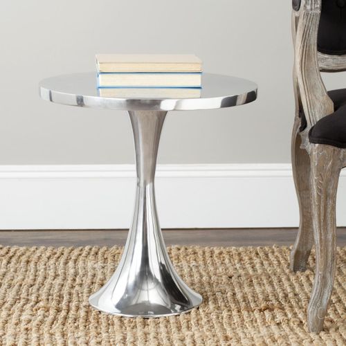 Table D'appoint Villa Argent Aluminium 44 X 44 X 49 Cm