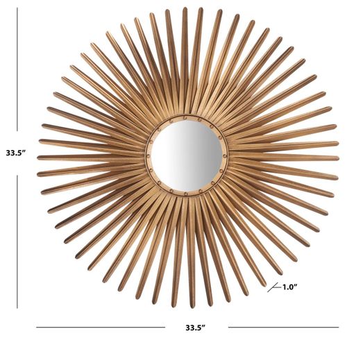 Miroir Alexandra Or Fer/verre/bois 85 X 3 X 85 Cm