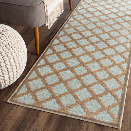 Tapis Paradis 66 X 244 Cm De Transition Anguilla Marron