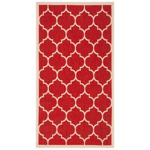 Tapis Cour 79 X 152 Cm Treillis Arista Rouge