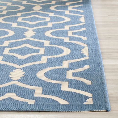 Tapis Cour 122 X 170 Cm Treillis Mykonos Bleu