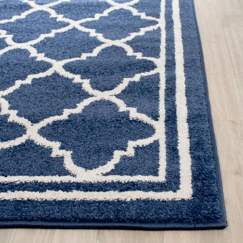 Tapis Amherst 236 X 305 Cm Treillis Marocain Aldona Bleu