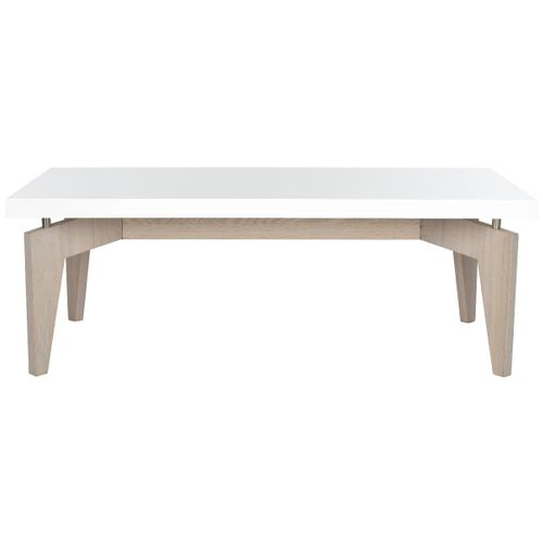 Tables Basses Vergie Gris/blanc Bois Embouti 109 X 59 X 38 Cm