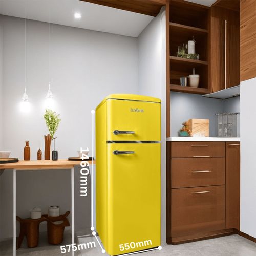 Réfrigérateur Congélateur 2 Portes Retro Arzy Ljdd206lemon 206 Litres Lemon