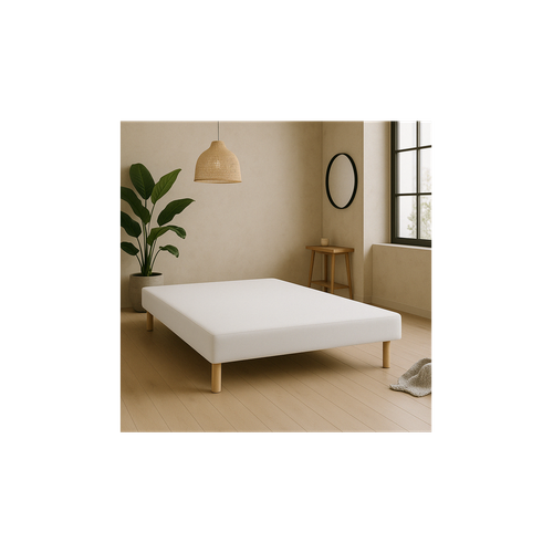 Sommier Tapissier Blanc 130x200 Fabrication Française Artisanale