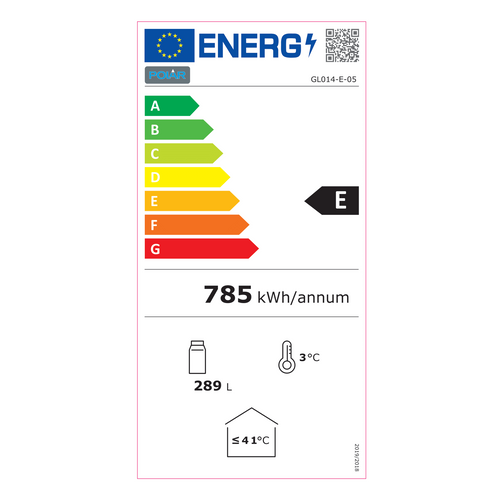 Arrière Bar Noir 3 Portes Pivotantes Vitrées Série G - 320 L -