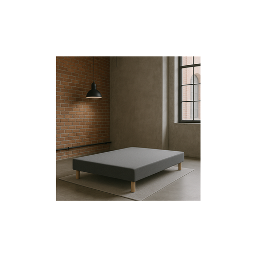 Sommier Tapissier Gris 120x190 – Fabrication Française Artisanale