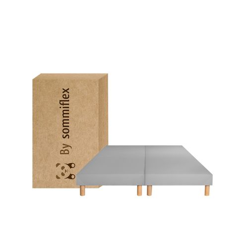 Sommier Tapissier Gris 120x190 – Fabrication Française Artisanale