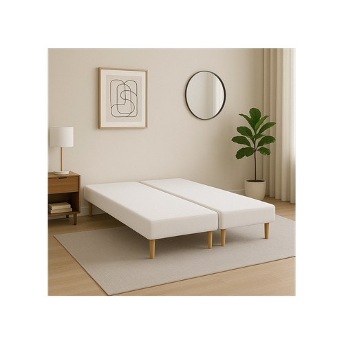 Lot De 2 Sommiers Tapissiers Blanc 70x190 Ensemble 140x190 Fabrication Française Artisanale